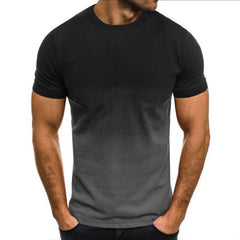 Men's 3D Digital Print Gradient T-Shirt