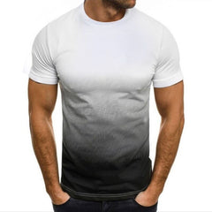 Men's 3D Digital Print Gradient T-Shirt