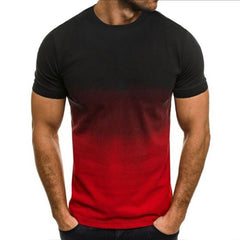 Men's 3D Digital Print Gradient T-Shirt