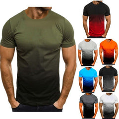 Men's 3D Digital Print Gradient T-Shirt