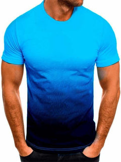 Men's 3D Digital Print Gradient T-Shirt