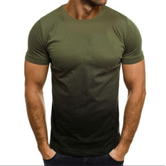 Men's 3D Digital Print Gradient T-Shirt