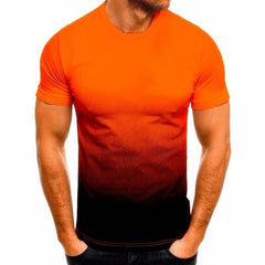 Men's 3D Digital Print Gradient T-Shirt